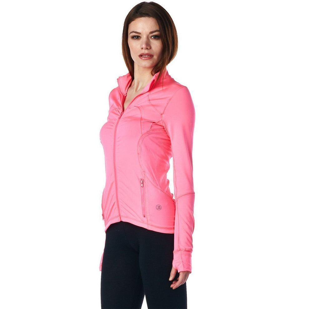 LA Society Women's Yoga Sport Fitness Jacket in Pink