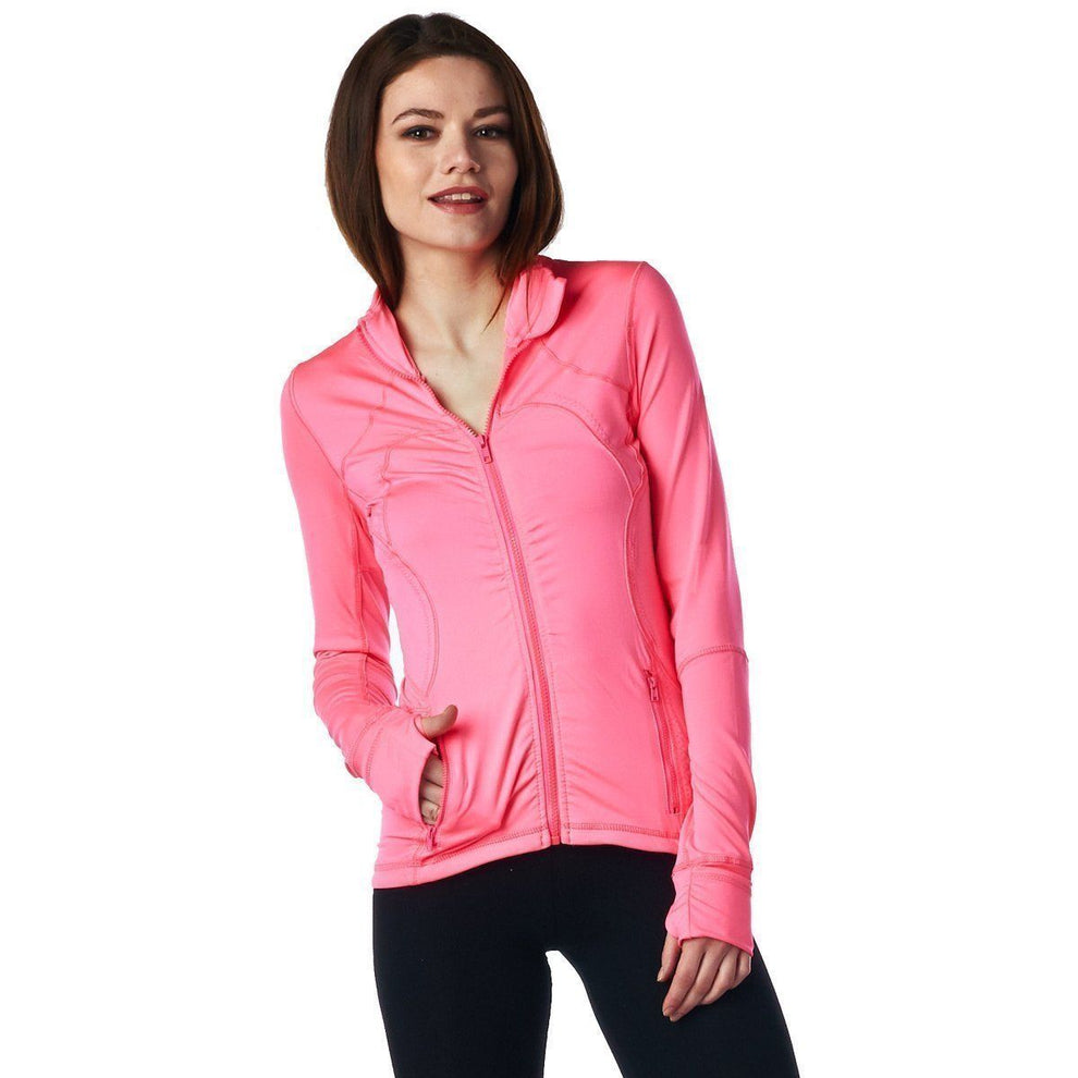LA Society Women's Yoga Sport Fitness Jacket in Pink