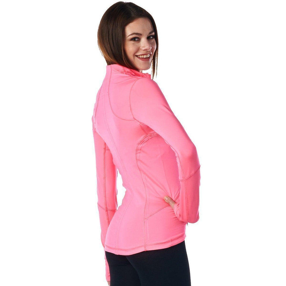 LA Society Women's Yoga Sport Fitness Jacket in Pink