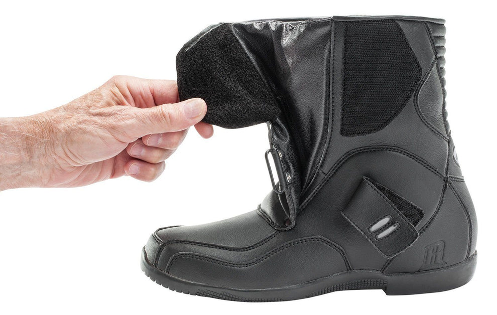 Joe Rocket Mens Solid Black Leather Mercury  Motorcycle Boots