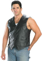 Classic Style 201L Men's Leather  Side Lace Vest