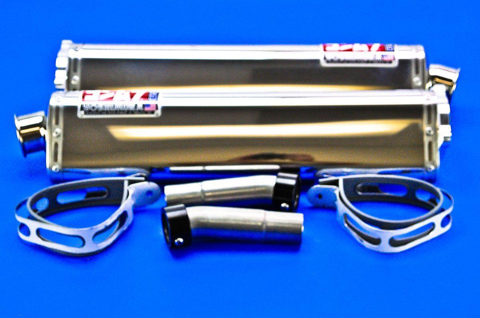 Yoshimura TRS Dual Tri-Oval Stainless Steel Street Bike Bolt-On Exhaust System