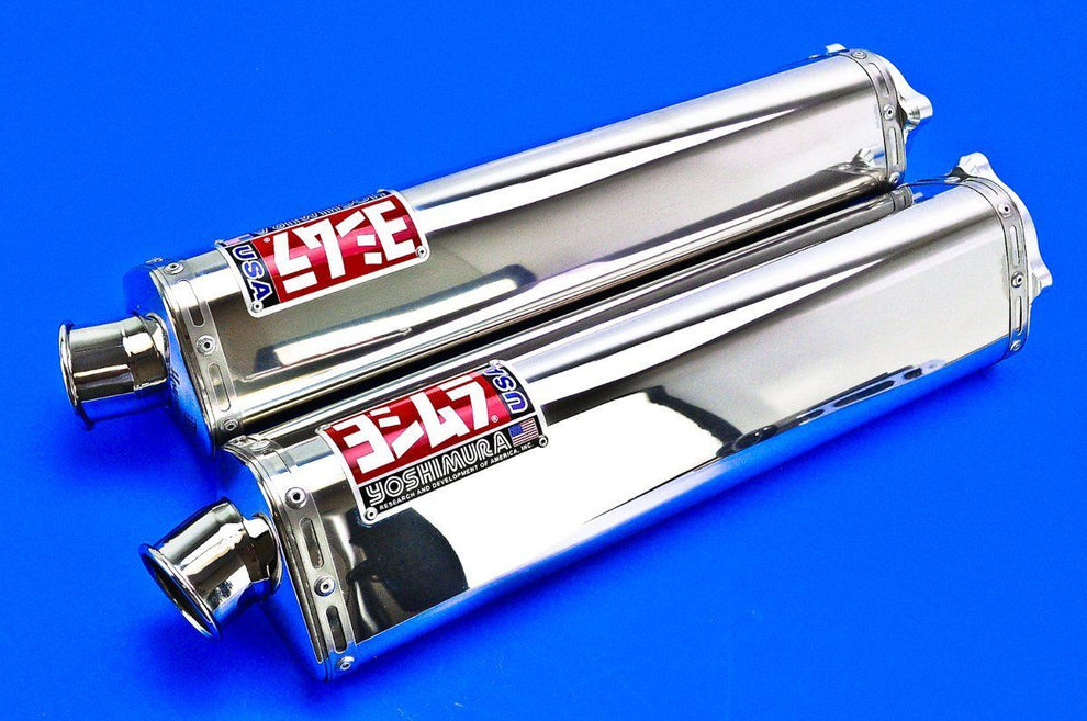 Yoshimura TRS Dual Tri-Oval Stainless Steel Street Bike Bolt-On Exhaust System