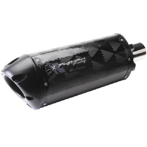 Two Brothers Racing M-2 Black Series Carbon Fiber Slip-On Exhaust Systems for 2009-2013 Kawasaki ZX-6R GP Style
