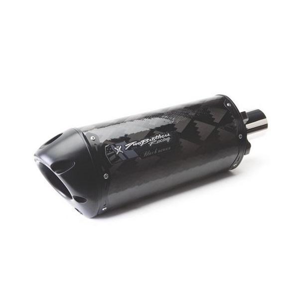 Two Brothers Racing M-5 Black Series Carbon Fiber Slip-On Exhaust Systems for 2007-2008 Kawasaki ZX-6R
