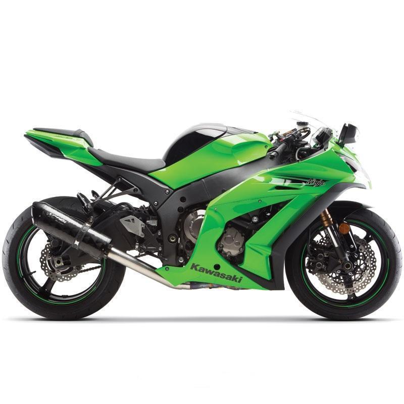 Two Brothers Racing M-2 Black Series Aluminum Slip-On Exhaust System for 2011-2014 Kawasaki ZX1000 Ninja ZX-10R