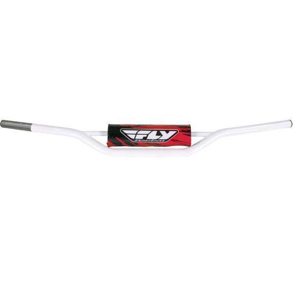 Fly Racing 1010 Carbon White Steel Handlebars for KX/RM Bend