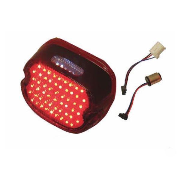 HardDrive Low Profile LED Taillights Smoked Lens for HD 1940-1954 Big Twin and Some Custom Fenders