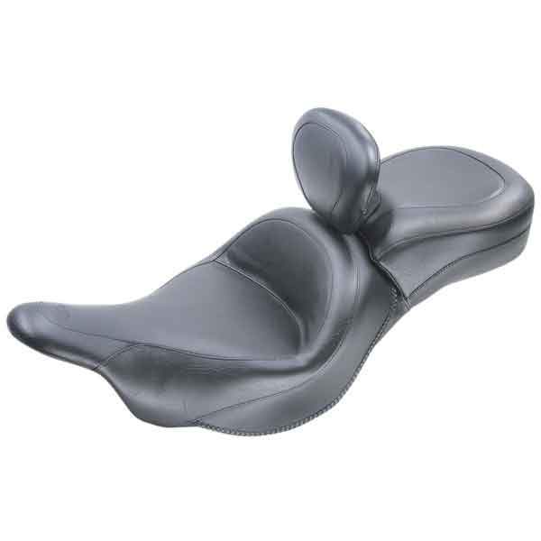 Mustang Wide Vintage Touring 1-Piece Seat with Driver Backrest for Honda 1995-2008 VT1100 Sabre, VT1100 Spirit