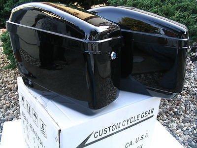 National Cycle 'Cruiseliner' Pocket Back Saddlebags for Honda 2001-14 VT750 Shadow Aero; Kawasaki 1987-99 VN1500A/L/Vulcan 88
