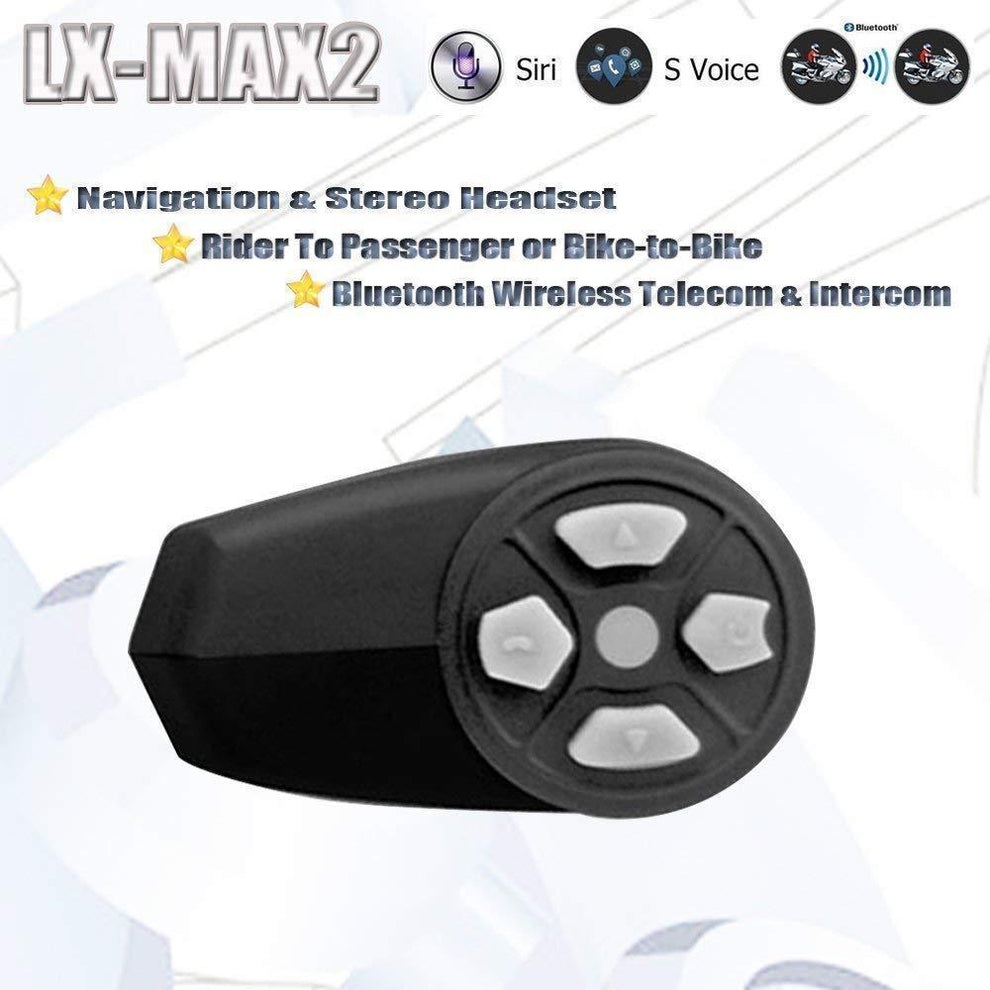 Lexin LX-MAX 2 Single Pack Command Bluetooth Motorcycle Helmet Communicator Headset / Intercom