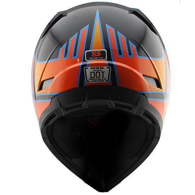 Answer AP-867 Racing MSR 'Nova Syncron' Black/Orange Motocross Helmet