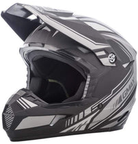 GMax MX46 Uncle Matte Black/Silver Motocross Helmet