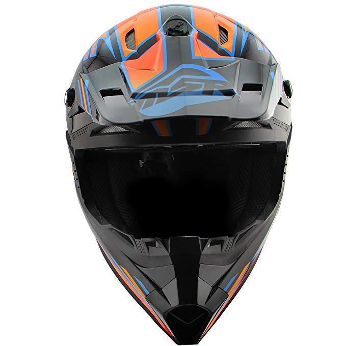 Answer AP-867 Racing MSR 'Nova Syncron' Black/Orange Motocross Helmet