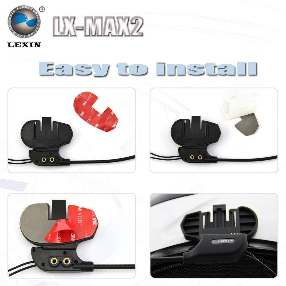 Lexin LX-MAX 2 Single Pack Command Bluetooth Motorcycle Helmet Communicator Headset / Intercom