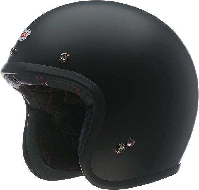 Bell Custom 500 Solid Matte Black Open Face Helmet