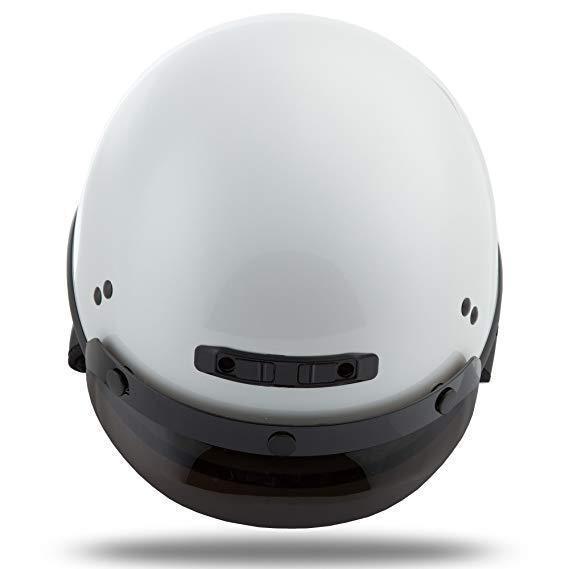 GMax GM35 Fully Dressed Pearl White Half Helmet