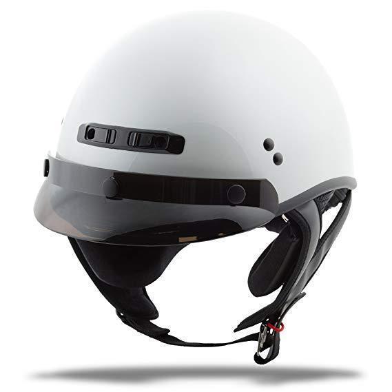 GMax GM35 Fully Dressed Pearl White Half Helmet