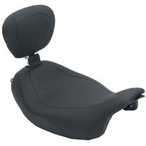 Mustang 14 in. Smooth Wide Tripper Solo Seat with Driver Backrest for Harley Davidson 2008-14 FLHR/X/T/TR