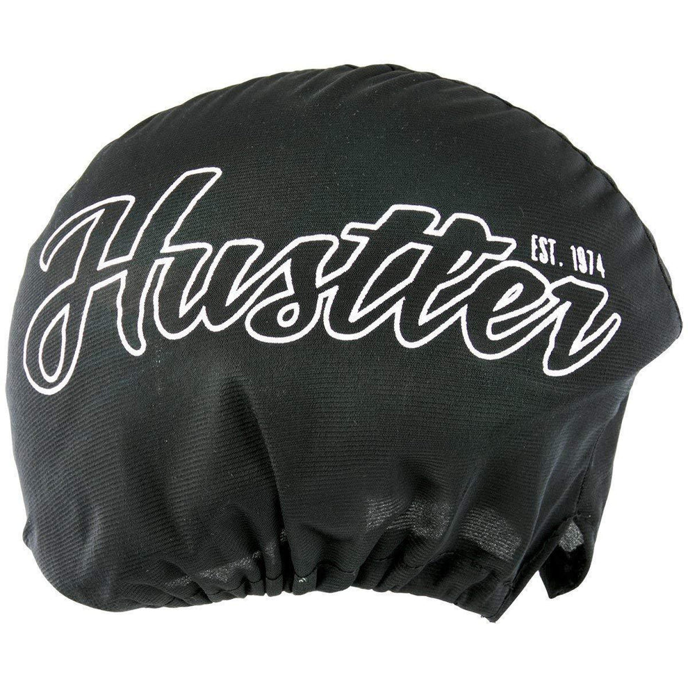 Hustler DOT HT-1 'It's Just Sex' Black Glossy Motorcycle Skull Cap Half Helmet