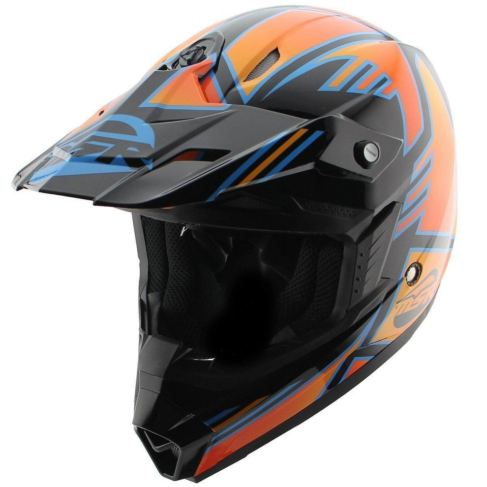 Answer AP-867 Racing MSR 'Nova Syncron' Black/Orange Motocross Helmet