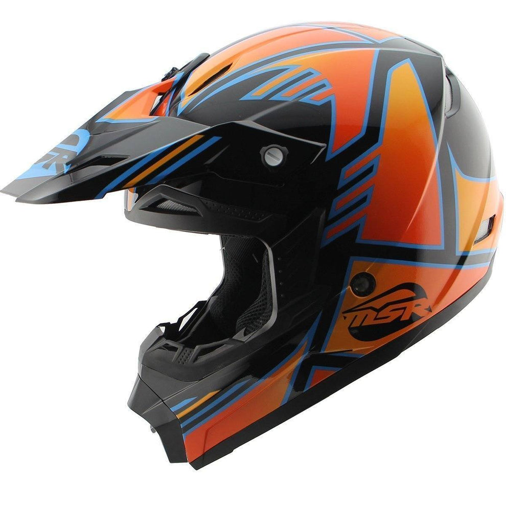 Answer AP-867 Racing MSR 'Nova Syncron' Black/Orange Motocross Helmet