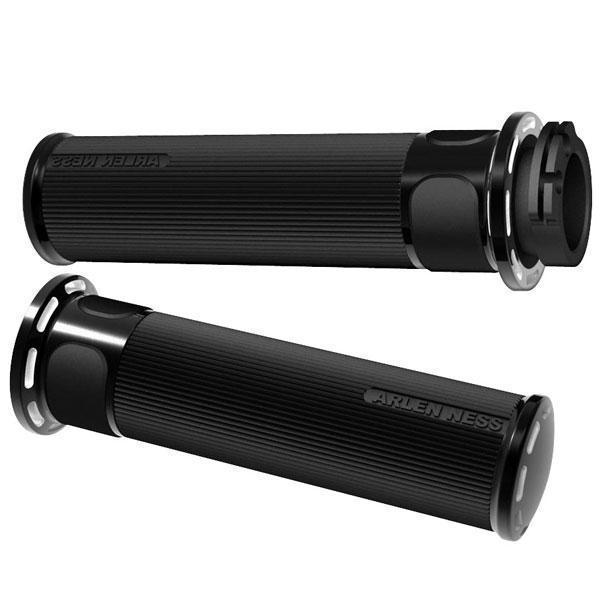 Arlen Ness Fusion Series Slot Track Cable Style Grips for Harley Davidson 1984-2013 Models (exc. 2008-13 FLH, FLT)