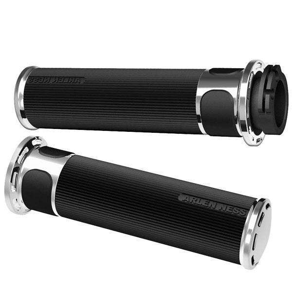 Arlen Ness Fusion Series Slot Track Cable Style Grips for Harley Davidson 1984-2013 Models (exc. 2008-13 FLH, FLT)