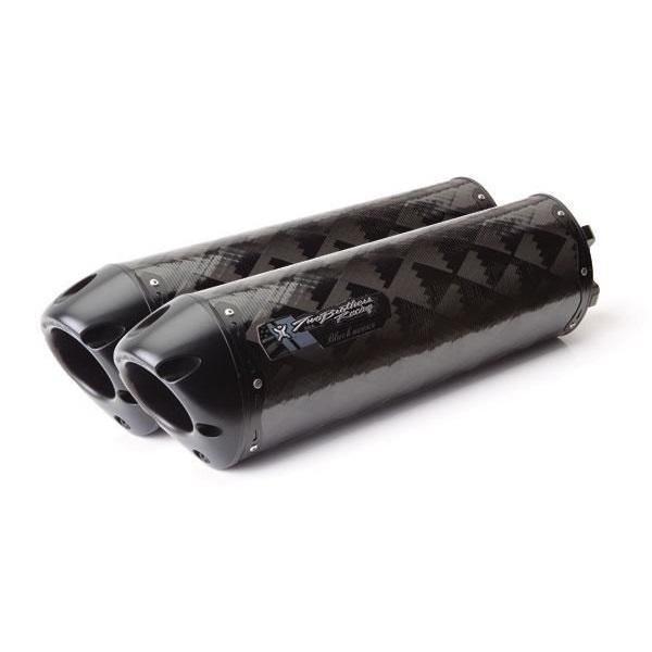 Two Brothers Racing M-2 Black Series Carbon Fiber Dual Slip-on Exhaust System for 2012-14 Kawasaki ZX-14R