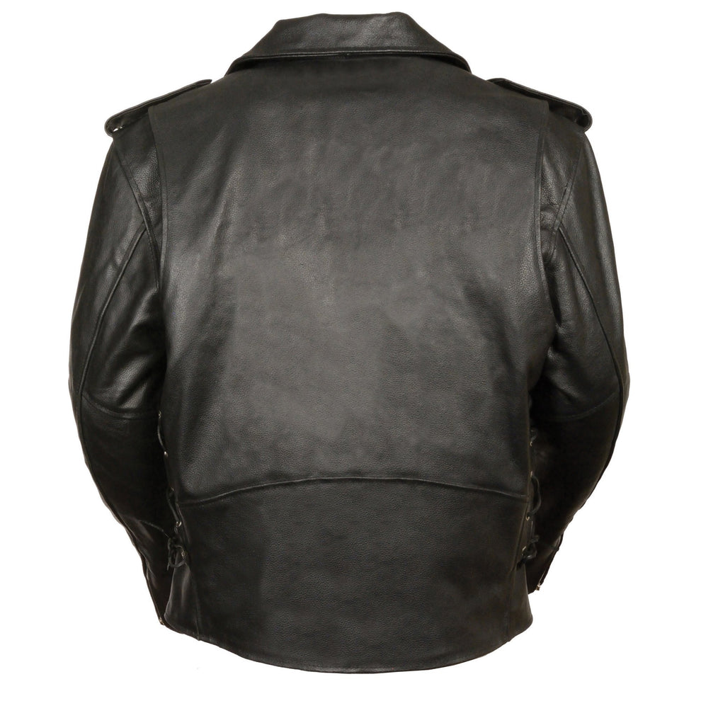 Event Leather-EL5411-Men's Black Classic Side Lace Motorcycle  Jacket