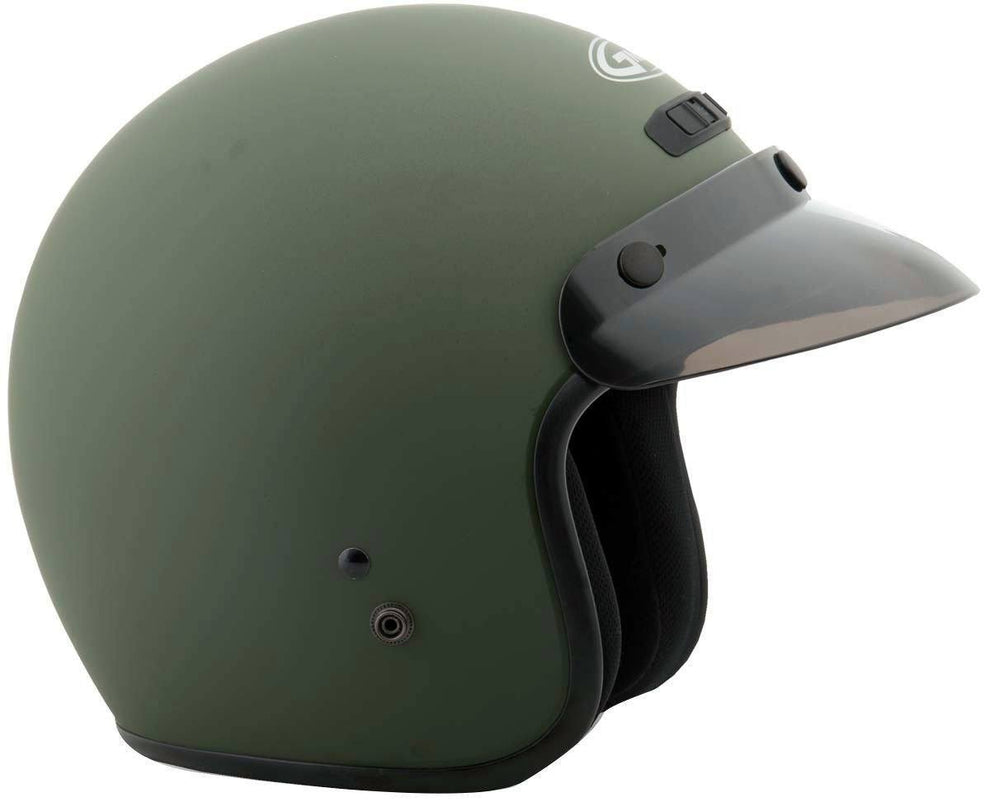 GMax GM2 Flat Green Youth Open Face Helmet