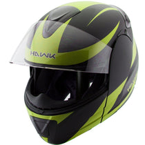 Hawk H-6685 'Raptor' Neon Green Modular Motorcycle Helmet