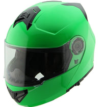 Hawk H-70 Solid Neon Green Modular Motorcycle Helmet