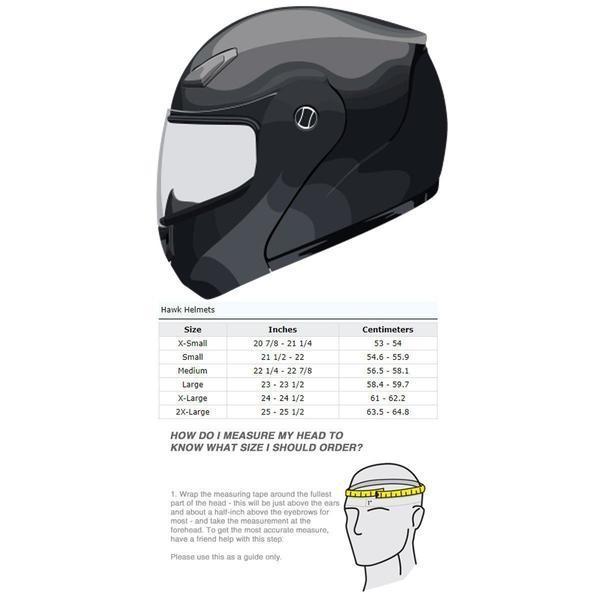 Hawk ST-11121-7FB FX Flat Black Modular Helmet with Hawk COM-2 Bluetooth Intercom Bundle