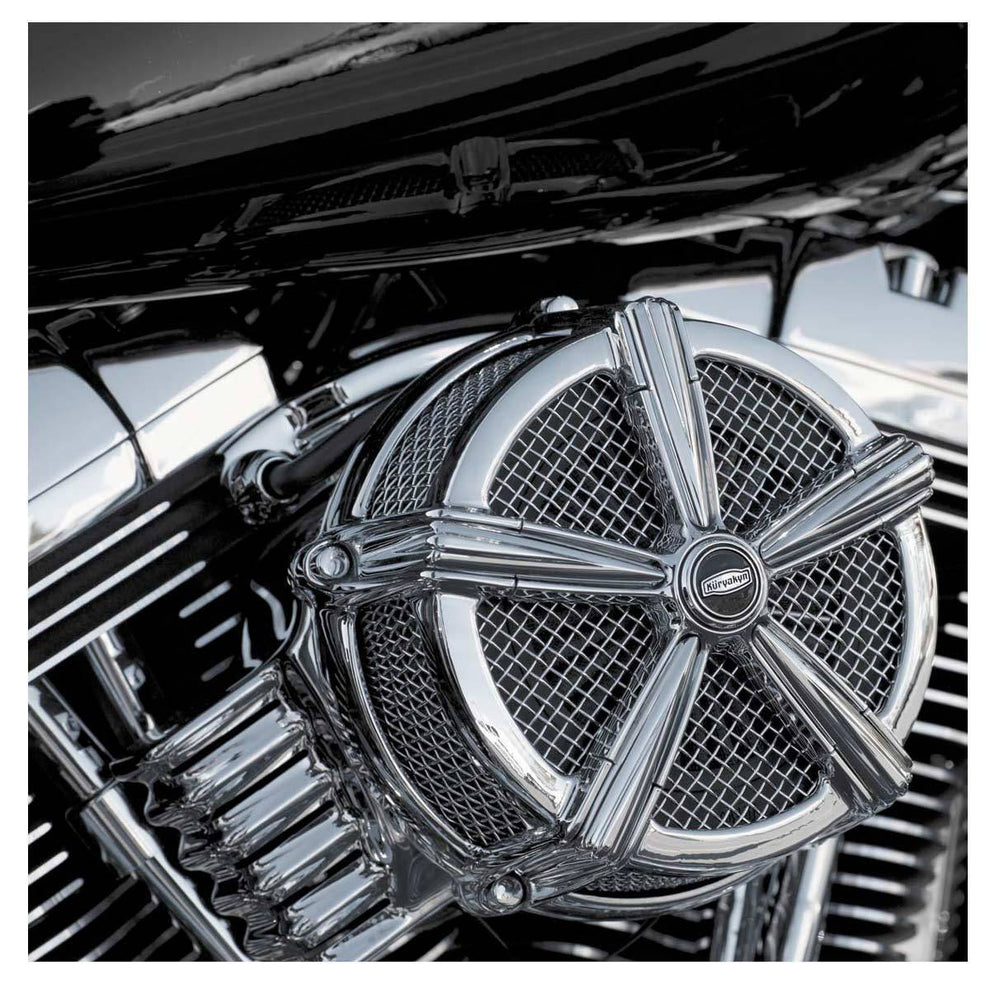 Kuryakyn Hi-Five Mach 2 Air Cleaner for H-D 1999-2013 Twin Cam with CV Carb or Delphi (exc. 2008-13 Touring, Trikes; 2011-12 FLSTSE, 2013 FXSBSE)