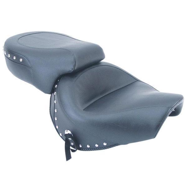 Mustang Studded Wide Touring 2-Piece Seat for Yamaha 2000-11 V-Star 1100 Classic, 2002-11 Yamaha V-Star 1100 Silverado