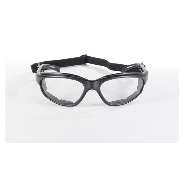 Polycarbonate Clear Sunglasses with Inner Padding and Detachable Strap