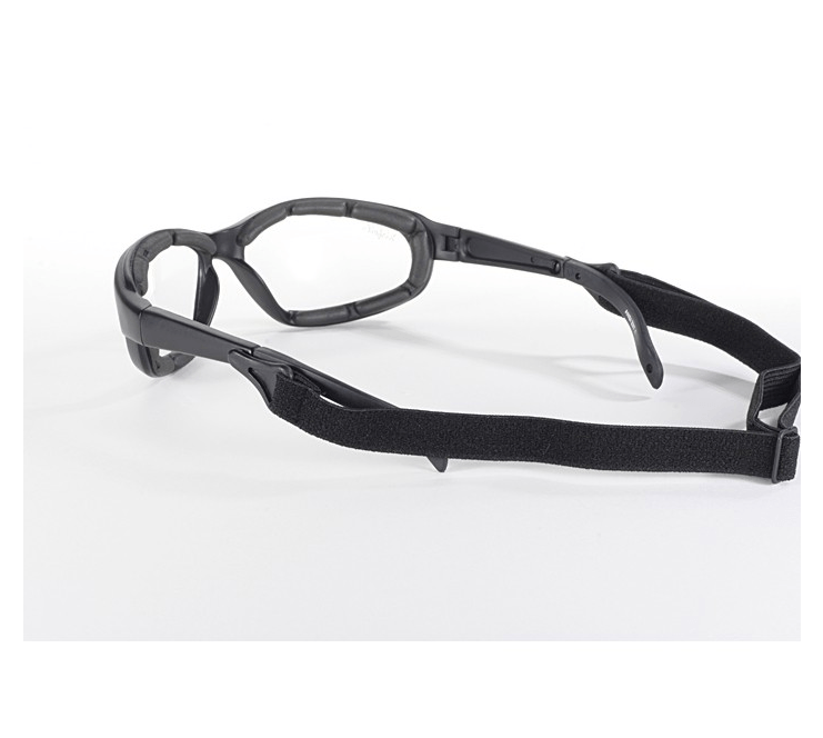 Polycarbonate Clear Sunglasses with Inner Padding and Detachable Strap
