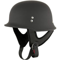 Outlaw T-75 Flat Black German Style Half Helmet