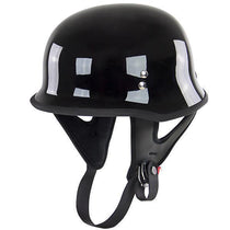 Outlaw T-75 German Style Glossy Black Half Helmet