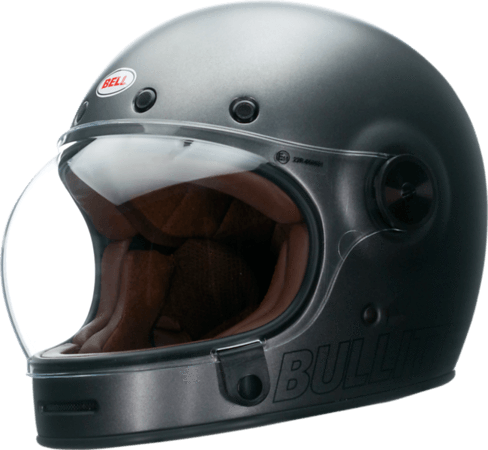 Bell Bullitt Retro Matte Metallic Titanium Full Face Helmet