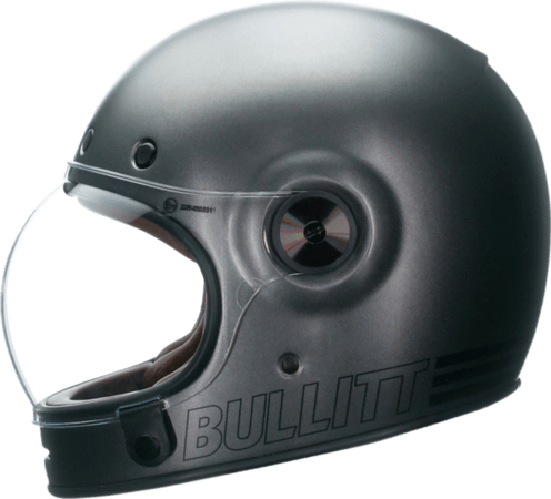 Bell Bullitt Retro Matte Metallic Titanium Full Face Helmet