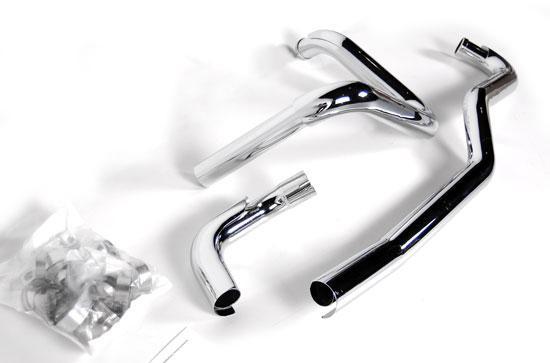 SuperTrapp True Dual Head Pipes for 1985-2011 Harley Davidson FLH, FLT