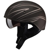 GMax GM65 Naked Torque Matte Black/Silver Half Helmet
