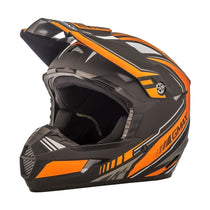 GMax MX46 Uncle Matte Black/Orange Youth Motocross Helmet