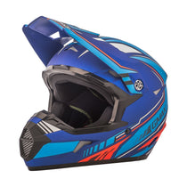 GMax MX46 Uncle Matte Blue/Hi-Viz Red Motocross Helmet