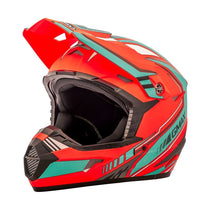 GMax MX46 Uncle Matte Orange/Teal Youth Motocross Helmet