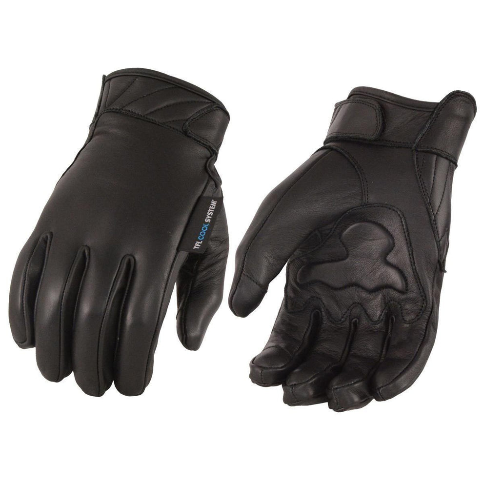 Milwaukee Leather Cool-Tec MG7502 Men's Gel Palm Leather Gloves with Touch Screen Fingers