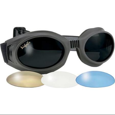 Pacific Coast Airfoil Black Goggles with Interchangeable Polycarbonate Lenses