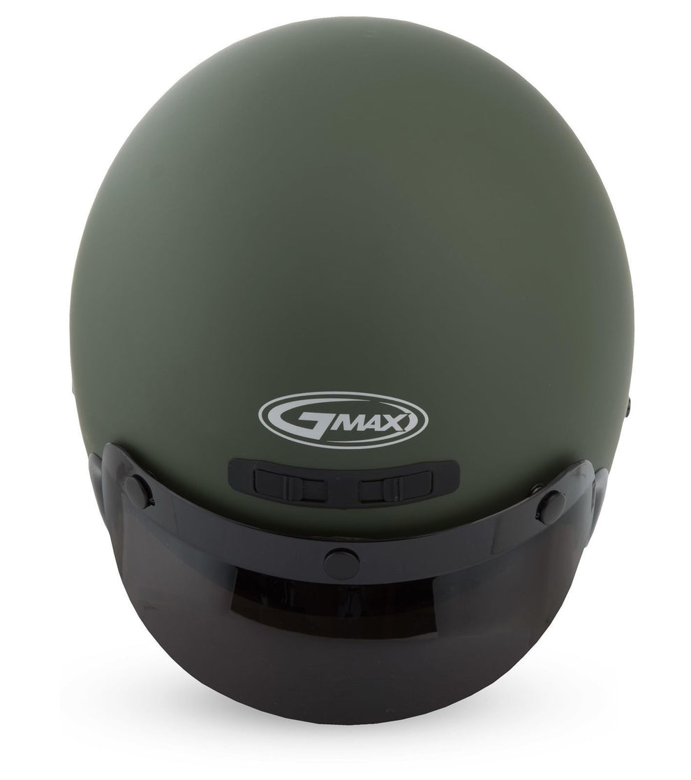 GMax GM2 Flat Green Open Face Helmet